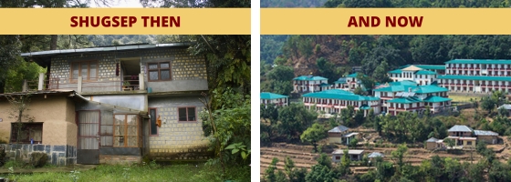 Shugsep Nunnery then and now