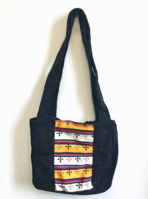 Gonam Bag Cross Center Panel is eco-friendly, made of wool and is reusable and handmade by Tibetan Buddhist nuns