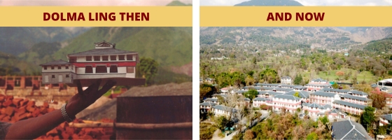 Dolma Ling Nunnery then and now