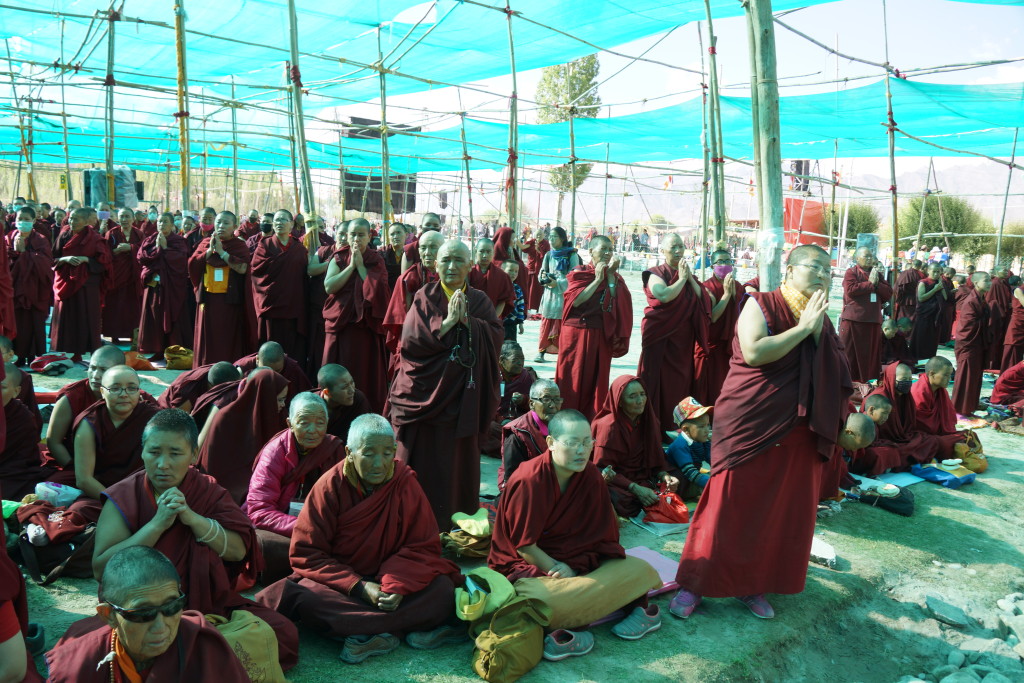 Tibetan Buddhist nuns attending the Kalachakra Ladakh 2014