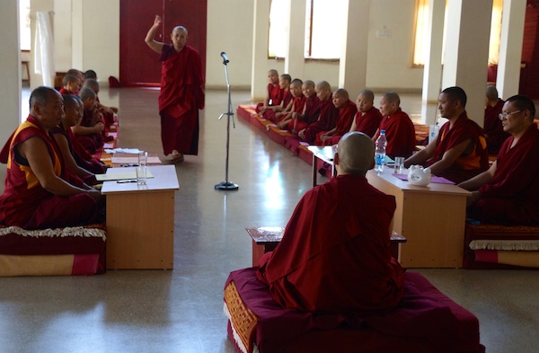 nun debating during Geshema examination