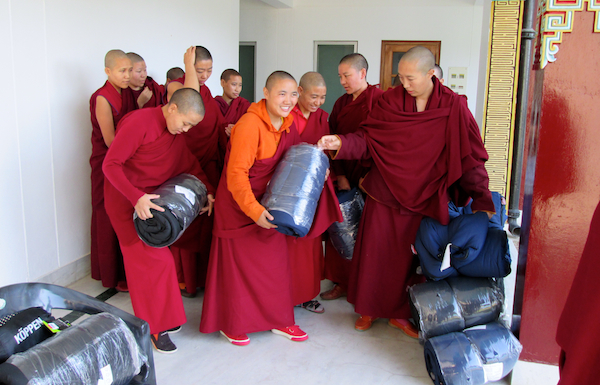 nuns getting sleeping bags