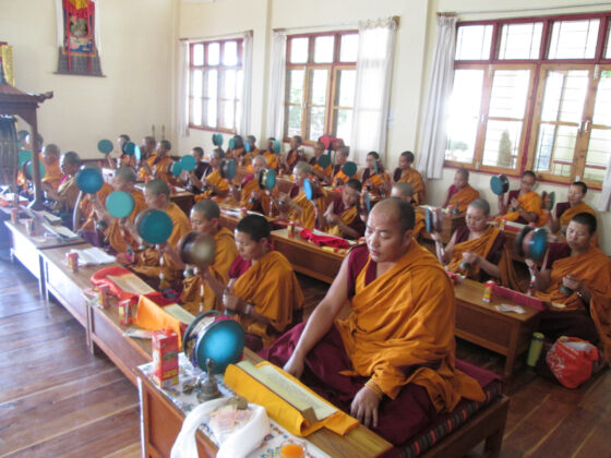 Chod practice at Shugsep Nunnery and Institute