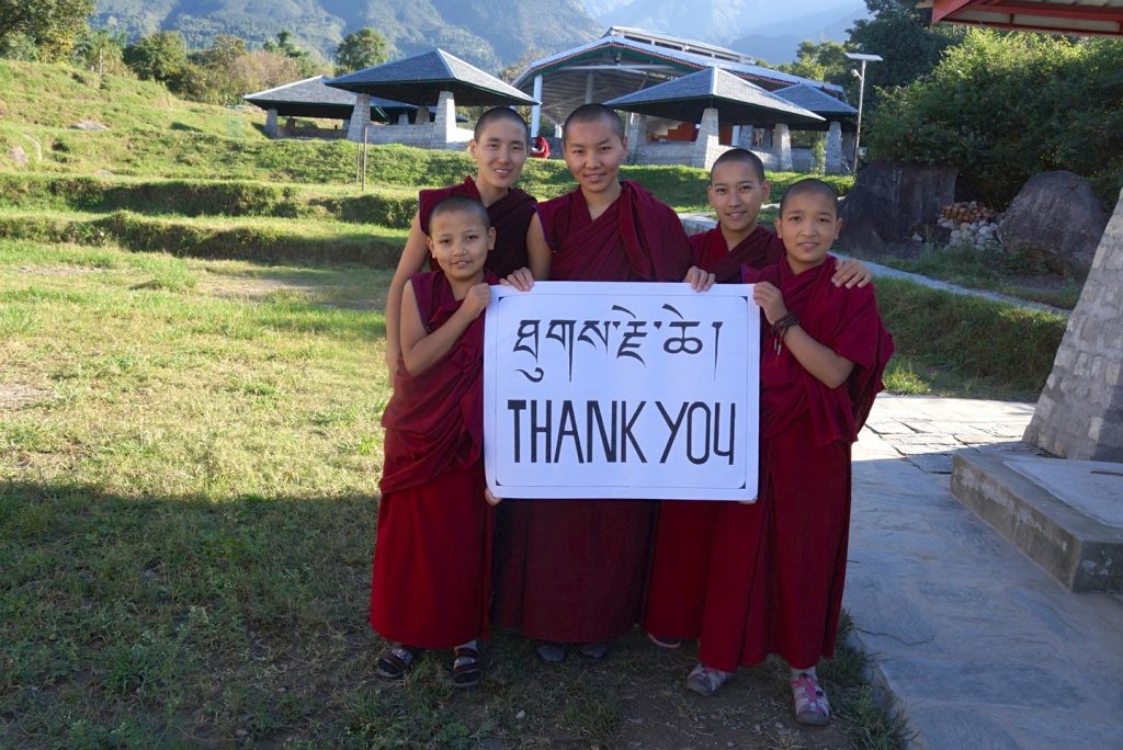 DSC09921 copy, giving thanks, Tibetan Nuns Project, Buddhist nuns