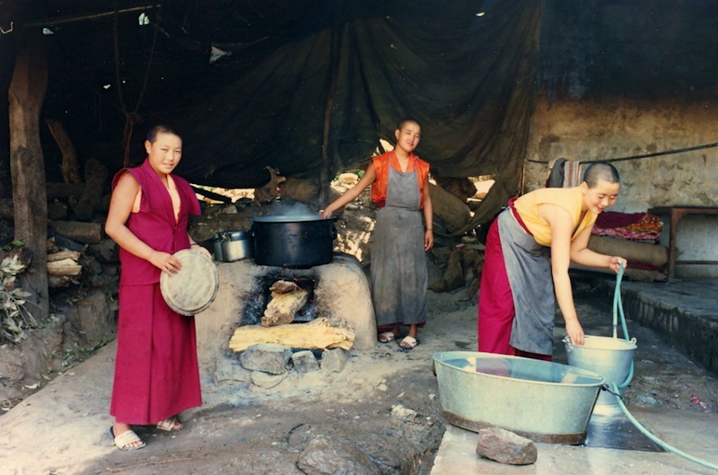 Dolma Ling Nunnery, nuns kitchen, Tibetan nuns, Buddhist nuns life, Tibetan Nuns Project