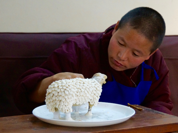 Tibetan butter sculpture sheep or ram