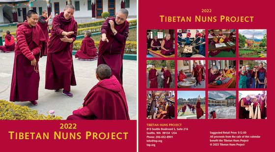 2022 calendar, Tibetan Nuns Project calendar, Tibetan calendar