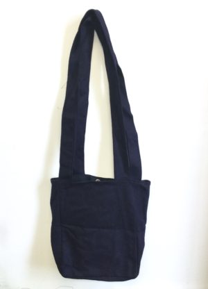 Gonam Bag Solid Navy is eco-friendly, made of wool and is reusable and handmade by Tibetan Buddhist nuns