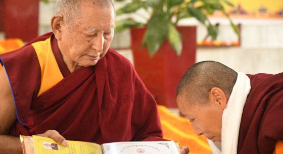 receives her degree at the 2024 Geshema graduation ceremony in Bodh Gaya