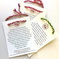 Freedom bracelets-Colorful are made from yak wool yarn, woven by a Tibetan nun, worn as an expression of endurance and defiance against Communist Chinese oppression
