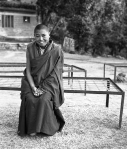 A Tibetan refugee nun in 1991 in Dharamsala Photo by Susan Lirakis