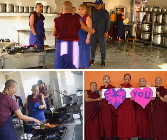Nuns grateful for newly renovated kitchen at Dolma Ling
