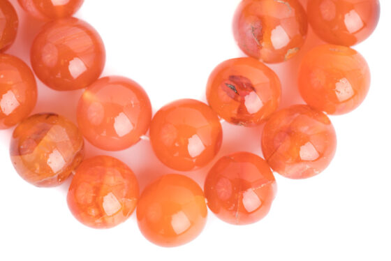 Carnelian Light Mala Beads Carnelian Light Mala for prayer, meditation, and chanting, blessed by Tibetan nuns