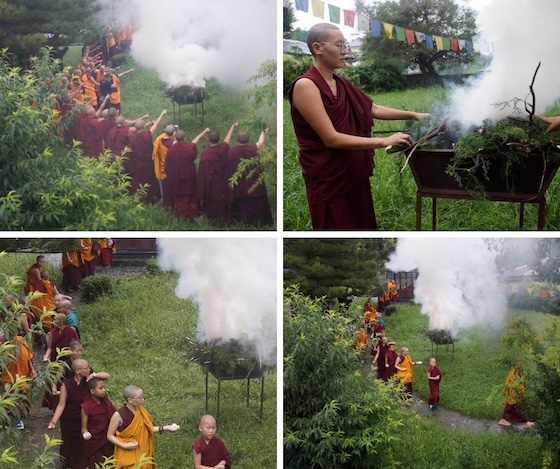 sangsol or incense offering ceremony