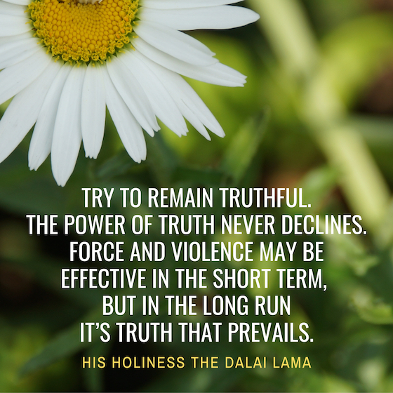 Dalai Lama inspirational quote on truth copy