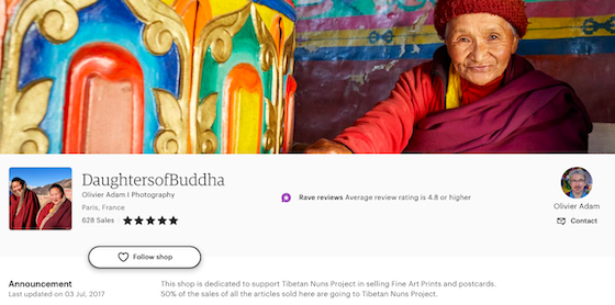 Daughters of Buddha Etsy site banner