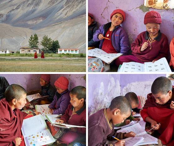 Tibetan Buddhist class, Dorjee Zong Nunnery Zanskar