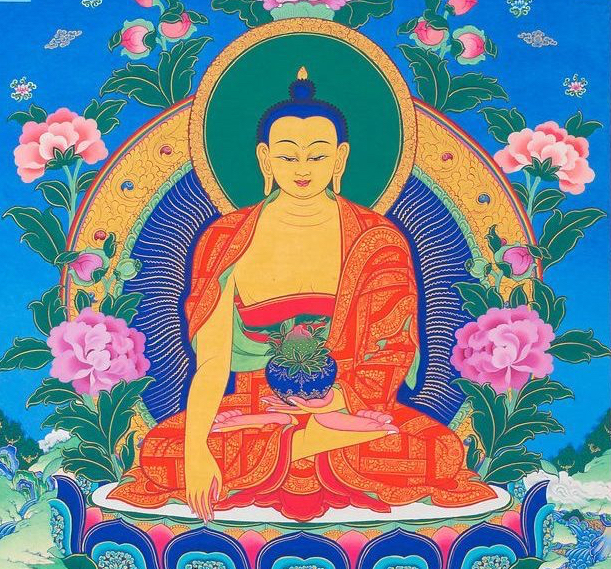 earth witness mudra, Buddha, thangka, 
