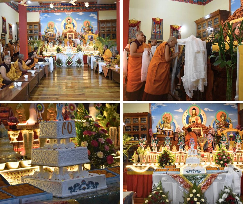 celebrations of His Holiness the Dalai Lama's 90th birthday at Shugsep Nunnery