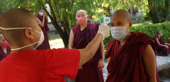 Health checks for Tibetan Buddhist nuns during coronavirus pandemic