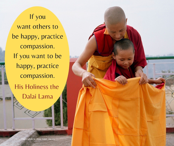 His Holiness the Dalai Lama compassion inspirational quote blog