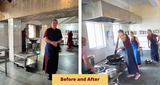 Improving working conditions in Dolma Ling kitchen