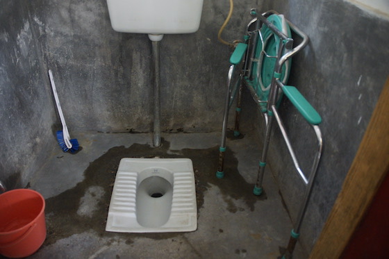 Indian style toilet is difficult for older people and elders