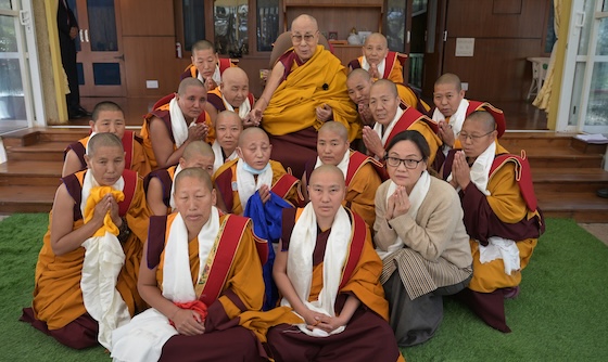 Khenmos from Shugsep have audience with His Holiness the Dalai Lama March 2026