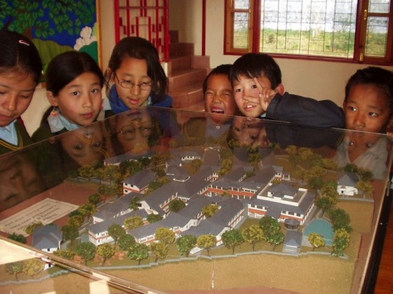 architectural model of Dolma Ling Nunnery and Institute