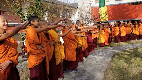 Losar at Dolma Ling, throwing tsampa, Losar 2024, Tibetan New Year