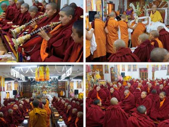 Losar at Dolma Ling, throwing tsampa, Losar 2024, Tibetan New Year