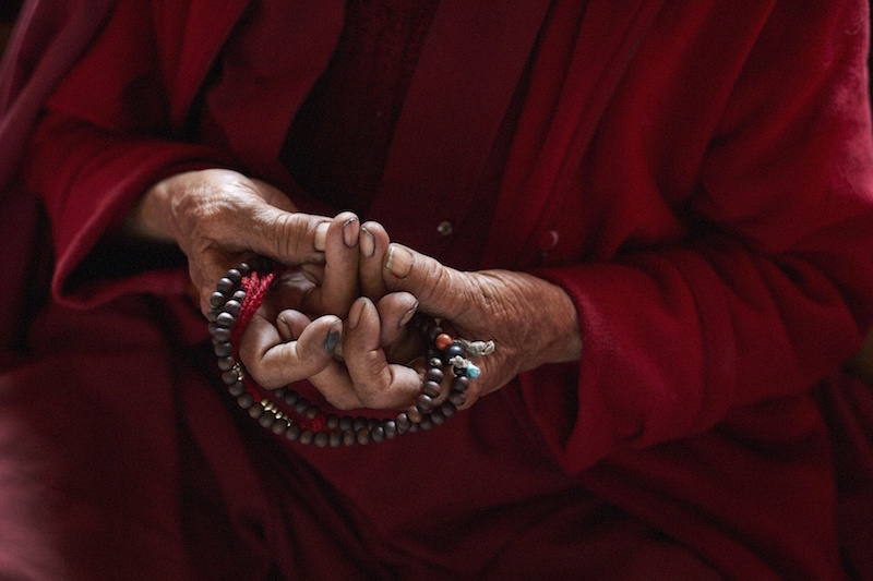 mandala offering, mudras, Tibetan Buddhist nun, Zanskar nunnery, Olivier Adam, Tibetan Nuns Project, sacred hand genstures, mudra