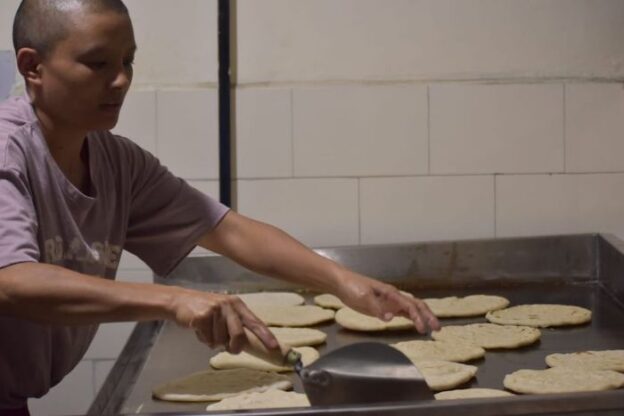 New flatbread stove for Shugsep Nunnery 2024 - 1