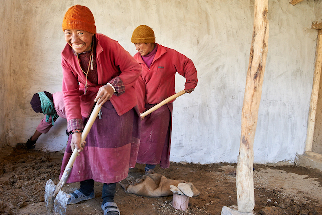 Nuns at Dorjee Zong Nunnery photo by Olivier Adam