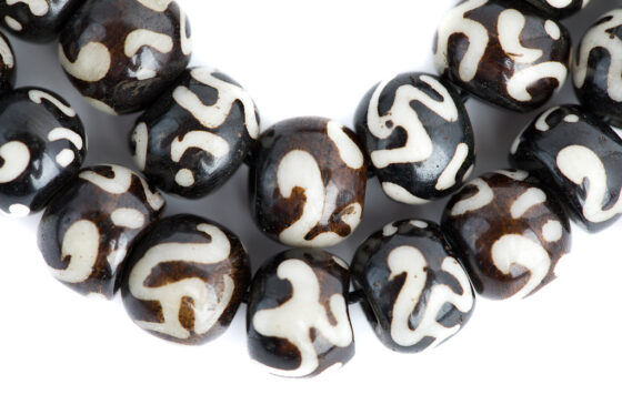 Om-Dark Brown Mala Beads Om-Dark Brown mala for prayer, meditation, and chanting, blessed by Tibetan nuns