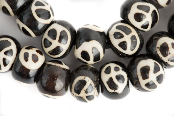 Peace Symbol Mala Beads Peace Symbol mala for prayer, meditation, and chanting, blessed by Tibetan nuns