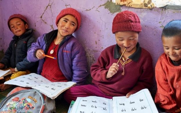 Young Tibetan Buddhist Nuns at Dorjee Zong Nunnery in Zanskar need a school bus Photo by Olivier Adam