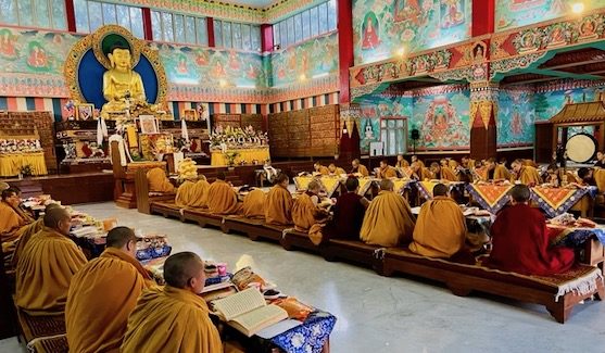 Losar prayers, Tibetan New Year 2022, Sakya College for Nuns, photos from Sakya College for Nuns