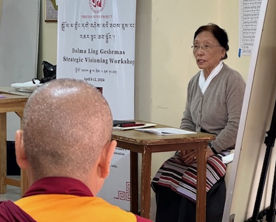 Rinchen Khando Choegyal speaks at Geshema workshop