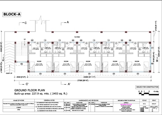 room plan for housing for elder nuns