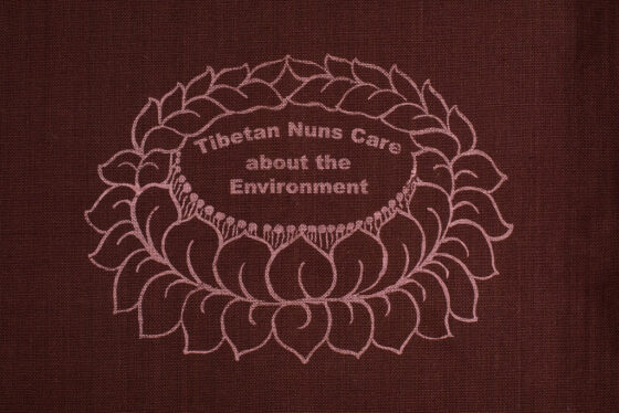 Shopping Bag Brown Shopping Bag Brown is made of cotton, reusable and eco-friendly with Tibetan Nuns Project screenprint on both sides, handmade by Tibetan nuns.