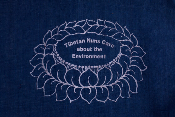 Shopping Bag Navy Blue Shopping Bag Navy Blue is made of cotton, reusable and eco-friendly with Tibetan Nuns Project screenprint on both sides, handmade by Tibetan nuns.