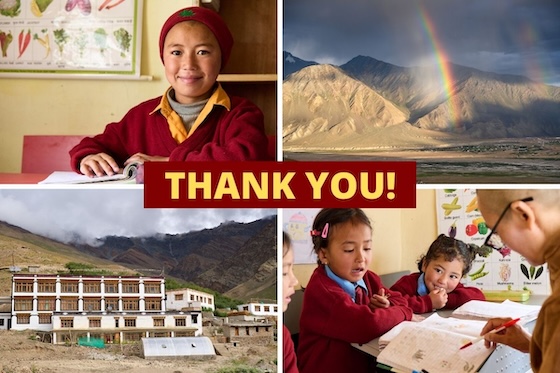 Thank you for helping to build the new school at Dorjee Zong Nunnery