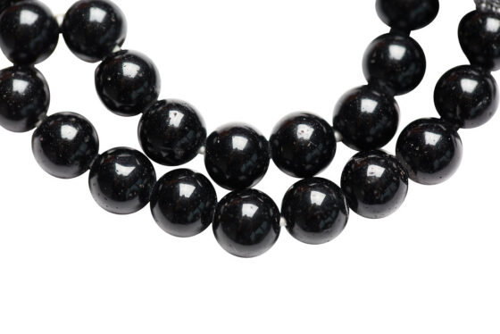 Black Stone Mala Beads Black Stone Mala for prayer, meditation, and chanting, blessed by Tibetan nuns