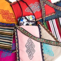 Cell Phone Holder fabric pouches to hold glasses or cell phone, handmade by Tibetan Buddhist nuns
