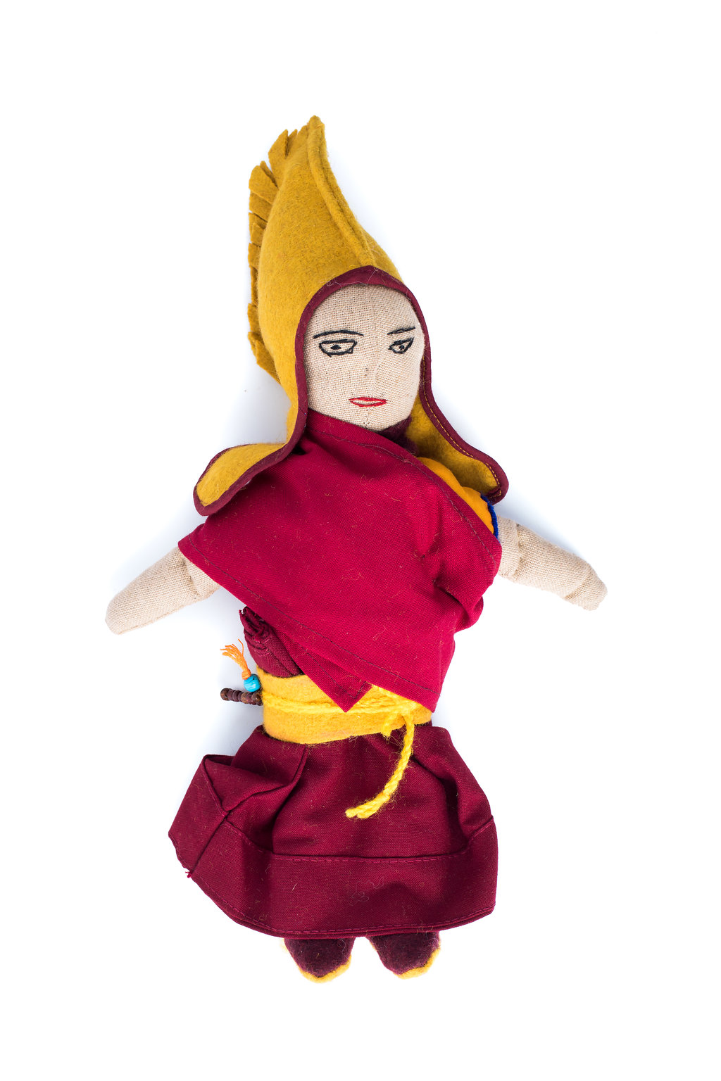 Monk Doll Monk Dolls are handmade by the nuns at Dolma Ling Nunnery, made from recycled nuns’ robes, dolls wear mini mala and a set of prayer beads