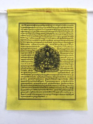 Tara prayer flag, Tibetan prayer flag with image and text of Tara