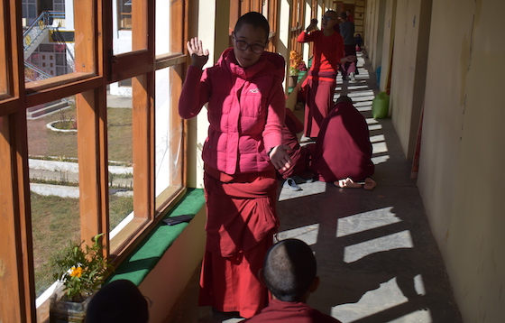 Tibetan Buddhist nuns practice debating