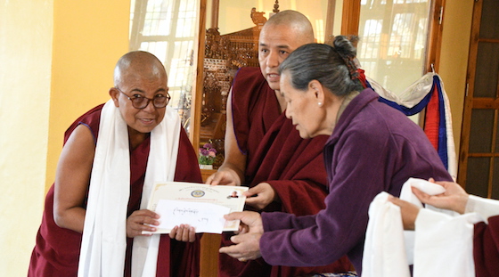 Tibetan Buddhist nun graduates from Tantric Buddhism Program Feb 2025