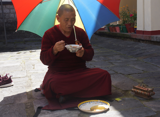 Tibetan Buddhist nun social distancing Covid-19